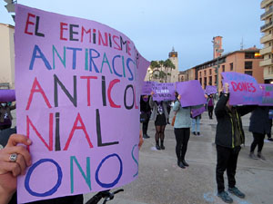 Commemoraci&oacute; del Dia de la Dona 2021 a la pla&ccedil;a de l'U d'octubre de 2017