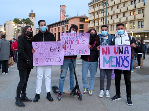 Commemoraci&oacute; del Dia de la Dona 2021 a la pla&ccedil;a de l'U d'octubre de 2017