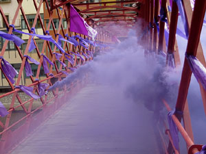 Commemoraci&oacute; del Dia de la Dona 2021 al pont de les Peixateries Velles