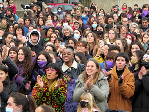 Commemoraci&oacute; del Dia de la Dona 2022 a la pla&ccedil;a de l'U d'octubre de 2017