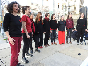 Commemoraci&oacute; del Dia de la Dona 2023 a la pla&ccedil;a de l'U d'octubre de 2017