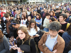 Commemoraci&oacute; del Dia de la Dona 2023 a la pla&ccedil;a de l'U d'octubre de 2017