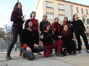Commemoraci&oacute; del Dia de la Dona 2023 a la pla&ccedil;a de l'U d'octubre de 2017