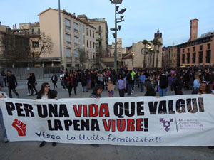 Commemoraci&oacute; del Dia de la Dona 2023 a la pla&ccedil;a de l'U d'octubre de 2017