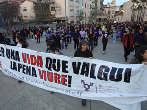 Commemoraci&oacute; del Dia de la Dona 2023 a la pla&ccedil;a de l'U d'octubre de 2017