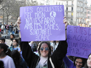 Commemoraci&oacute; del Dia de la Dona 2023 a la pla&ccedil;a de l'U d'octubre de 2017