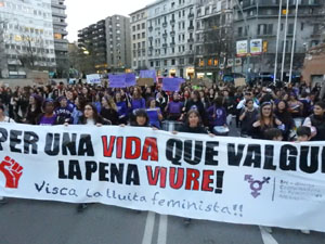 Commemoraci&oacute; del Dia de la Dona 2023 a la pla&ccedil;a de l'U d'octubre de 2017