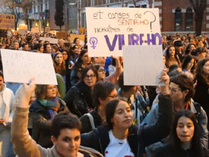 Commemoraci&oacute; del Dia de la Dona 2023 a la pla&ccedil;a de l'U d'octubre de 2017