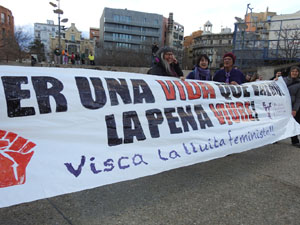 Commemoraci&oacute; del Dia de la Dona 2024 a la pla&ccedil;a de l'U d'octubre de 2017