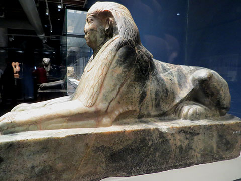Esfinx del fara&oacute; Amenemhat IV. Gneis. Dinastia XII, regnat d'Amenemhat IV, Ca. 1808-1799 aC. Beirut, L&iacute;ban