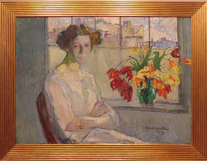 Mela Muter. Dona amb vestit blanc. 1909