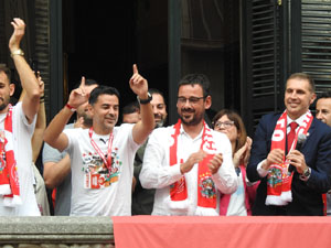 Celebraci&oacute; del Girona FC a la Champions League