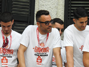 Celebraci&oacute; del Girona FC a la Champions League