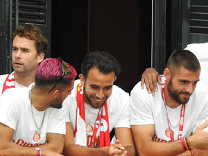 Celebraci&oacute; del Girona FC a la Champions League