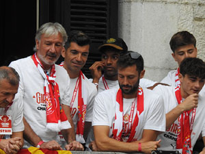 Celebraci&oacute; del Girona FC a la Champions League
