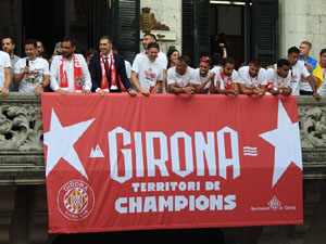 Celebraci&oacute; del Girona FC a la Champions League