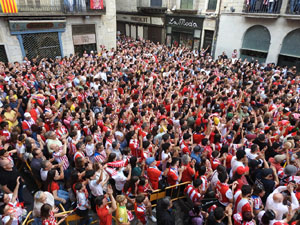 Celebraci&oacute; del Girona FC a la Champions League