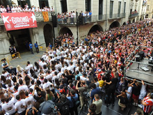 Celebraci&oacute; del Girona FC a la Champions League