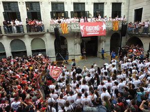 Celebraci&oacute; del Girona FC a la Champions League