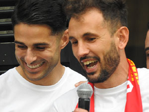Celebraci&oacute; del Girona FC a la Champions League