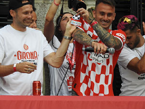 Celebraci&oacute; del Girona FC a la Champions League