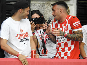 Celebraci&oacute; del Girona FC a la Champions League
