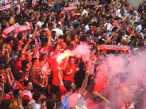 Celebraci&oacute; del Girona FC a la Champions League