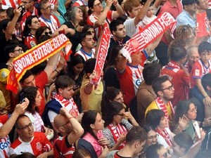 Celebraci&oacute; del Girona FC a la Champions League