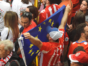 Celebraci&oacute; del Girona FC a la Champions League