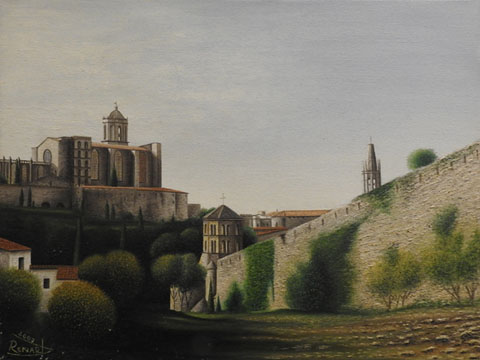 Muralles de Girona. Obra de l'exposici&oacute;