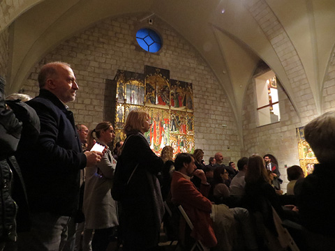 Un moment de la presentaci&oacute; al Museu d'Art de Girona