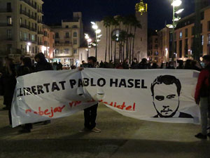 Manifestaci&oacute; per la llibertat de Pablo Has&eacute;l