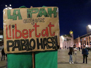 Manifestaci&oacute; per la llibertat de Pablo Has&eacute;l