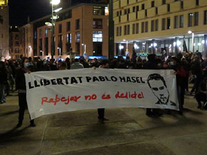 Manifestaci&oacute; per la llibertat de Pablo Has&eacute;l