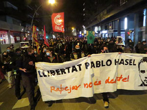 Manifestaci&oacute; per la llibertat de Pablo Has&eacute;l