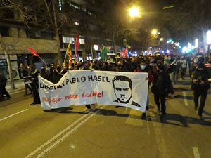 Manifestaci&oacute; per la llibertat de Pablo Has&eacute;l