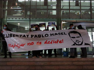Manifestaci&oacute; per la llibertat de Pablo Has&eacute;l