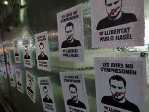 Manifestaci&oacute; per la llibertat de Pablo Has&eacute;l