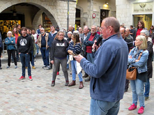 Manifestaci&oacute; 'Fem fora al rei espanyol de Girona'