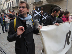Manifestaci&oacute; 'Fem fora al rei espanyol de Girona'