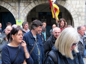 Manifestaci&oacute; 'Fem fora al rei espanyol de Girona'