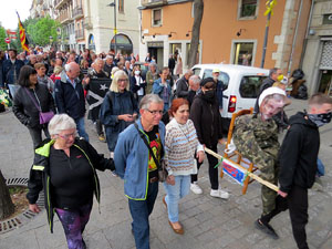 Manifestaci&oacute; 'Fem fora al rei espanyol de Girona'