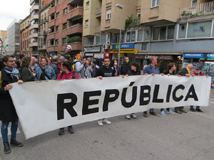 Manifestaci&oacute; 'Fem fora al rei espanyol de Girona'