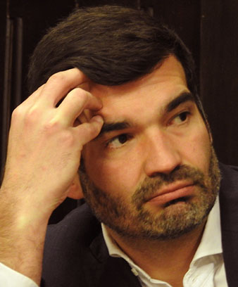 V&iacute;ctor Sorenssen, director de l�Associaci&eacute; Europea per la Preservaci&oacute; i Promoci&oacute; de la Cultura i el Patrimoni Jueus (AEPJ), durant l'acte