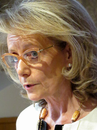La presidenta de la Fundaci&oacute; Prudenci Bertrana i ex-consellera de Cultura, Mari&agrave;ngela Vilallonga, durant l'acte