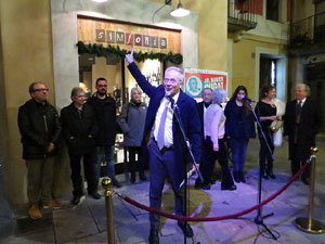 Premis homenatge Xavier Cugat, organitzat pel Festival de Cinema de Girona, a la pla&ccedil;a de l'Oli