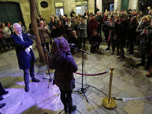 Premis homenatge Xavier Cugat, organitzat pel Festival de Cinema de Girona, a la pla&ccedil;a de l'Oli
