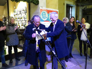Premis homenatge Xavier Cugat, organitzat pel Festival de Cinema de Girona, a la pla&ccedil;a de l'Oli