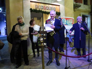 Premis homenatge Xavier Cugat, organitzat pel Festival de Cinema de Girona, a la pla&ccedil;a de l'Oli