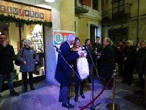 Premis homenatge Xavier Cugat, organitzat pel Festival de Cinema de Girona, a la pla&ccedil;a de l'Oli